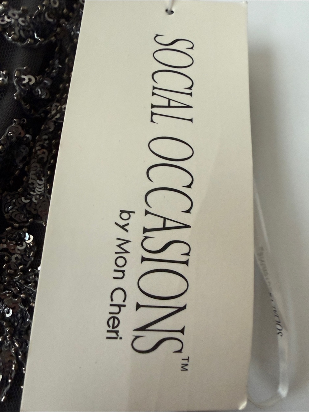 Mon Cheri Gray Embellished Evening Dress - Picture 3 of 5